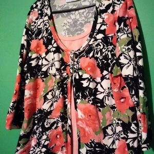 Light floral sweater